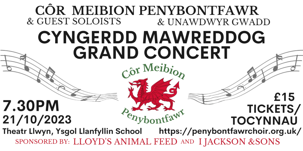 Banner for Grand Concert - Cor Meibion Pen-y-Bont Fawr